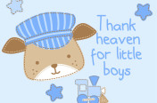 Boys Layette Puppy with Train