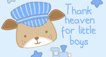 Boys Layette Puppy with Train