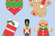 Fun felt Holiday appliques for crafts and apparel ©Blumenthal/Lansing.