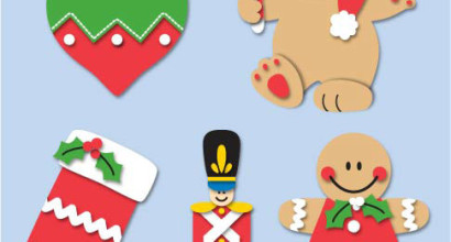 Fun felt Holiday appliques for crafts and apparel ©Blumenthal/Lansing.