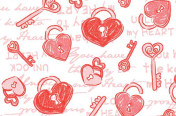 Valentine Print for floral and gift wrap