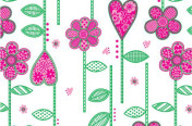 Modern Valentine fheart flower print design