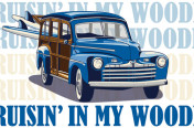 Cruisin in my Woodie Boys' Screenprint