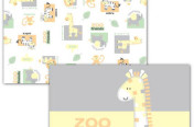 Neuter applique and allover print zoo art