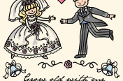 Bride and Groom Illustration