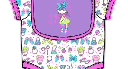 Girly Girl Creeper Bib Set 