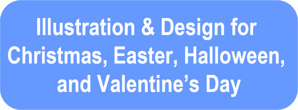 Holiday Graphic Design for decorations, cards, buttons, and wrapping paper